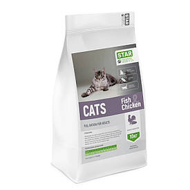 Сухий корм StarDeyl Cats Fish & Chicken 10 кг для котів (курка + риба) Так