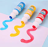 Пальчикові маркери DOT набір для творчості точкові, пальчикові фарби для малювання та живопису на водній основі, 3 кольори, фото 4