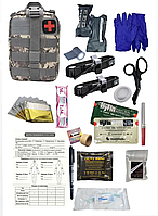 Аптечка тактическая военная укомплектованная №20 в подсумке с быстрым сбросом пиксель