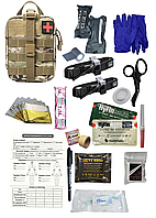 Аптечка тактическая военная укомплектованная №20 в подсумке с быстрым сбросом мультикам