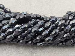 Кришталева крапля 4*6 мм (+-60шт) чорна