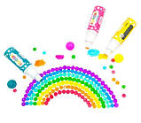 Пальчикові маркери DOT набір для творчості точкові, пальчикові фарби для малювання та живопису на водній основі, 12 кольорів, фото 7