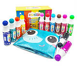 Пальчикові маркери DOT набір для творчості точкові, пальчикові фарби для малювання та живопису на водній основі, 12 кольорів, фото 3