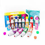 Пальчикові маркери DOT набір для творчості точкові, пальчикові фарби для малювання та живопису на водній основі, 12 кольорів, фото 5