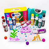 Пальчикові маркери DOT набір для творчості точкові, пальчикові фарби для малювання та живопису на водній основі, 12 кольорів, фото 6