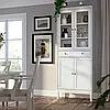 IKEA IDANÄS Високий шафа зі скляними дверцятами / 1 ящик, білий (104.878.40), фото 2