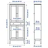 IKEA IDANÄS Високий шафа зі скляними дверцятами / 1 ящик, білий (104.878.40), фото 8