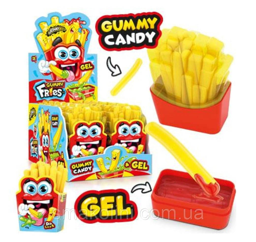 Іграшка з цукерками JOHNY BEE ® Gummy Fries op. 12 шт, фото 1