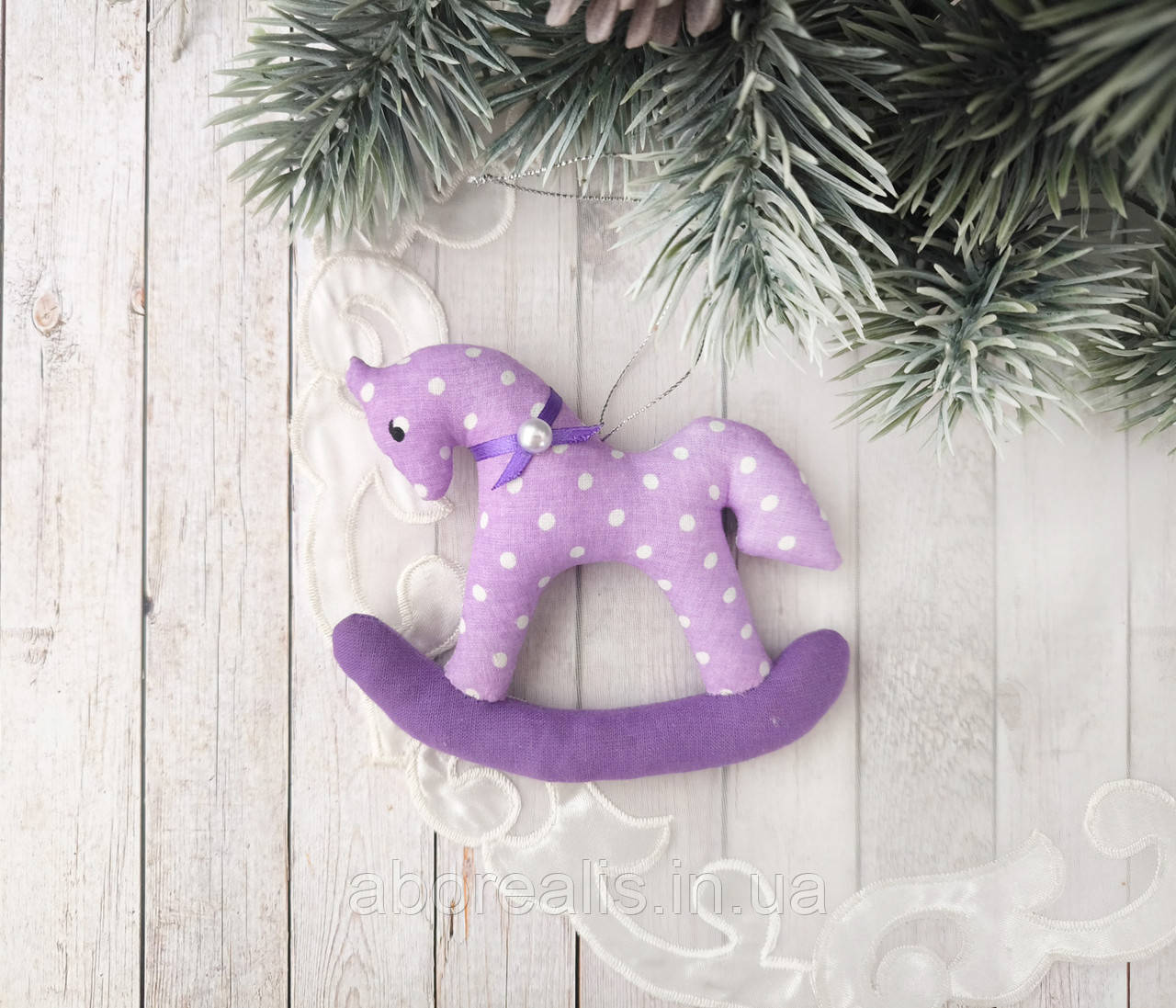 Іграшка на ялинку "Коник-гойдалка", фото 1