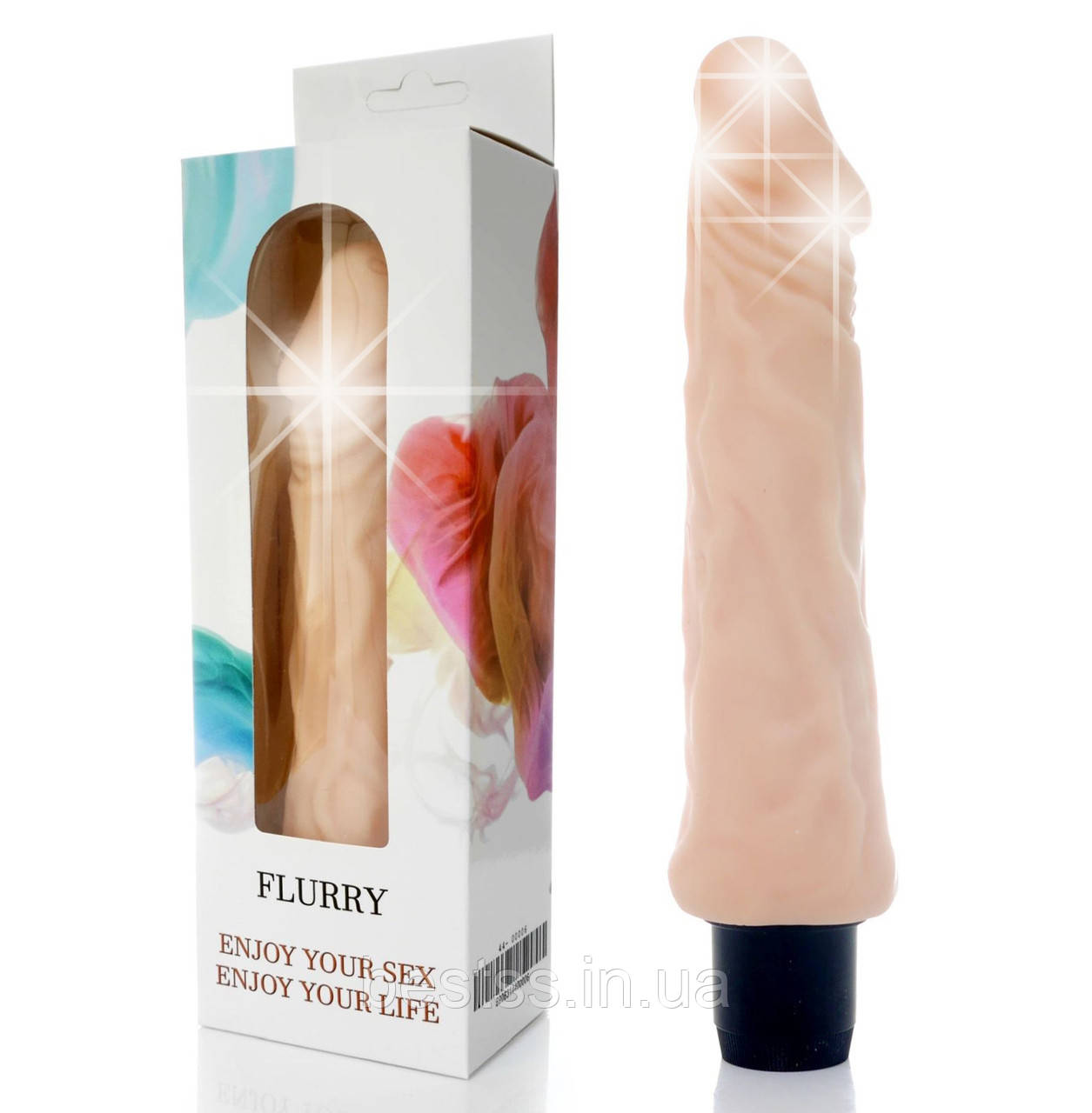 Реалістичний вібратор з кібершкіри з мультишвидкісною вібрацією Flurry Vibrator