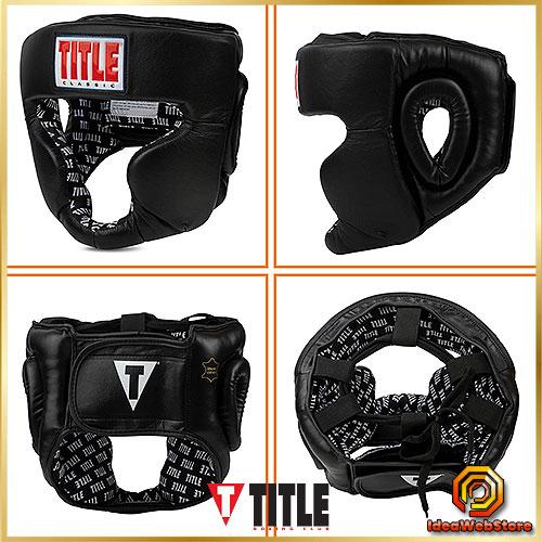 Шолом боксерський тренувальний класичний для боксу та єдиноборств Захисний шолом для боксу TITLE Training 2.0 розмір L чорний