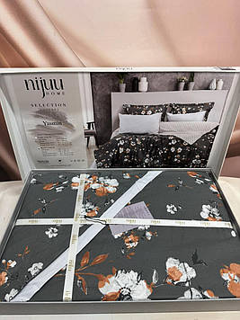 Комплект постільної білизни перкаль 100% бавовна двоспальна євро 200*220 см Nijuu Туреччина