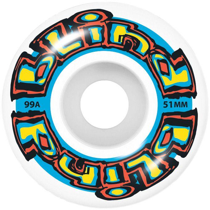 Колеса для скейтборда BLIND OG Stretch White/blue 51mm, фото 1