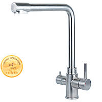 Змішувач для кухні однорычажний з виходом для питної води гусак AISI304 KT-4B770P BZN