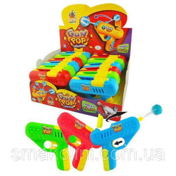 Іграшка з цукерками JOHNY BEE ® Gun Pop 12 шт/дисп, фото 1