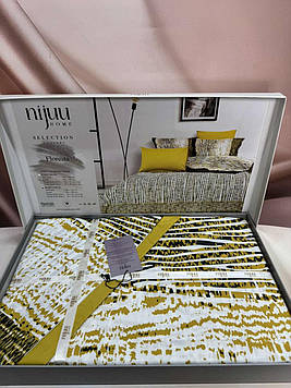 Комплект постільної білизни перкаль 100% бавовна двоспальна євро 200*220 см Nijuu Туреччина