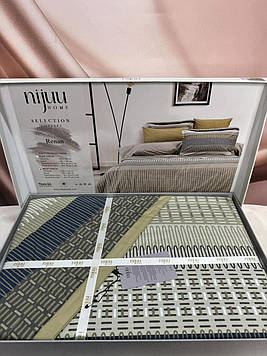 Комплект постільної білизни перкаль 100% бавовна двоспальна євро 200*220 см Nijuu Туреччина