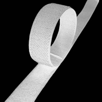 Липучка контактна 25 мм колір білий  стрічка-крючки і стрічка-петлі комплект loop/hook