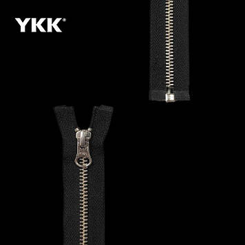 Блискавка тракторна металева нікель ykk 5 65 см колір чорний