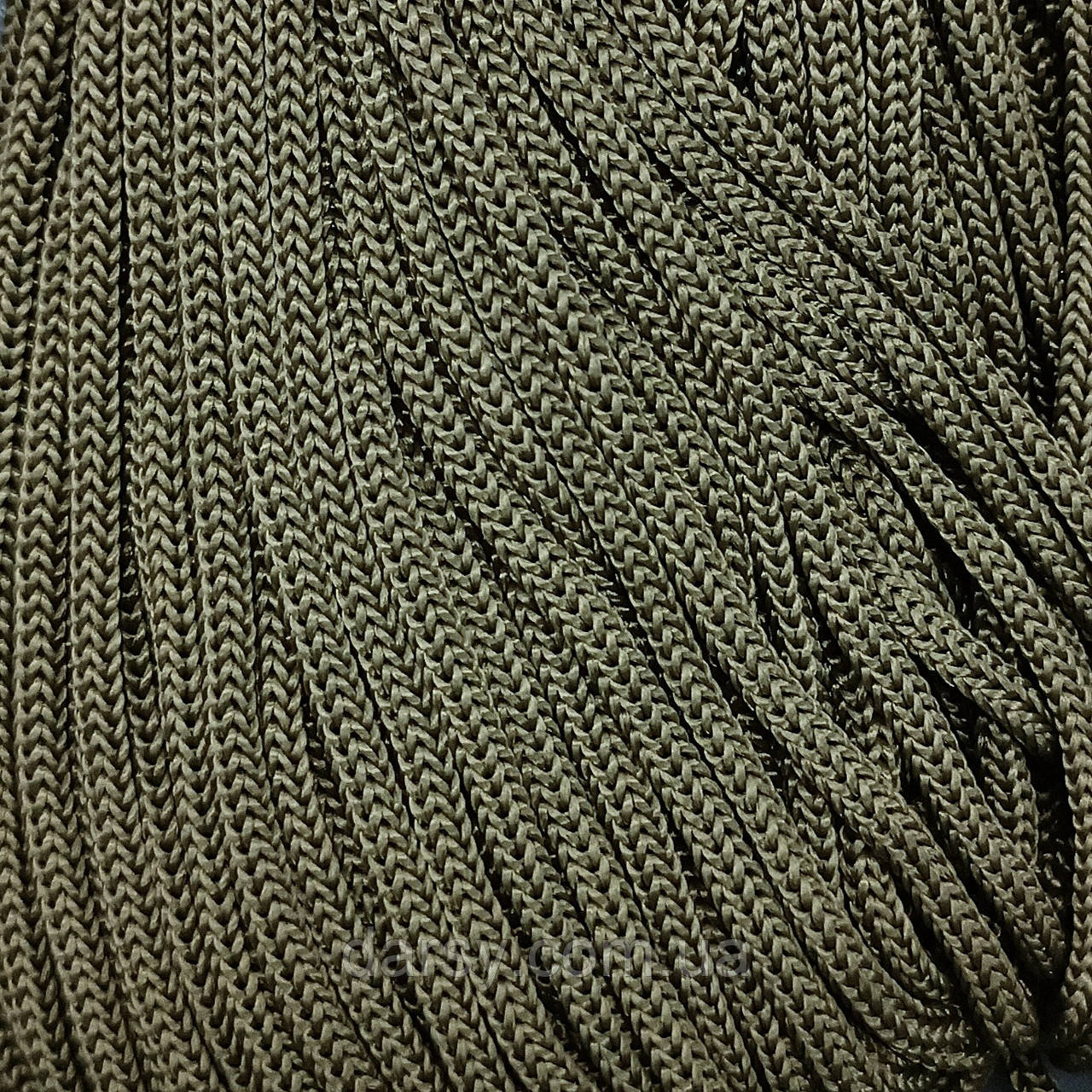 Шнур плетений щільний 4 мм колір хакі, фото 1