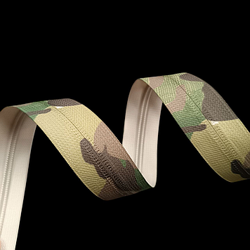 Змійка  Молнія спіральна №5 реверсна  MultiCam + Tan, рулонна