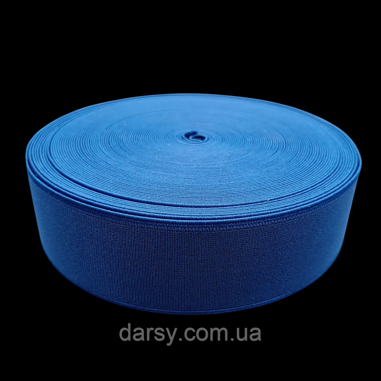 Резинка 50 мм поліефірна тасьма еластична посилена взуттєва колір синій, фото 1