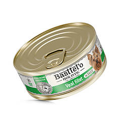 BASTTET`O Holistic вологий корм для собак телятина у соусі 85 г