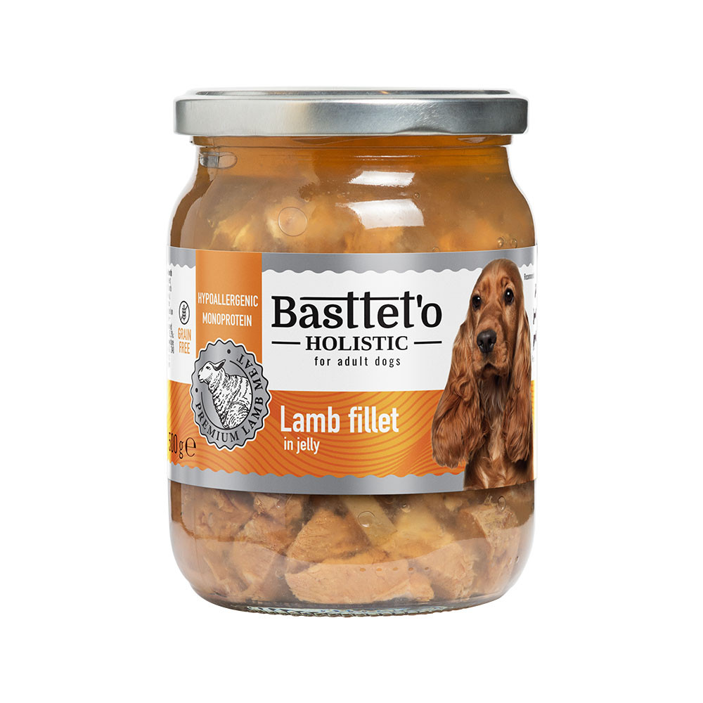 BASTTET`O Holistic вологий корм для собак ягня в желе 500 г