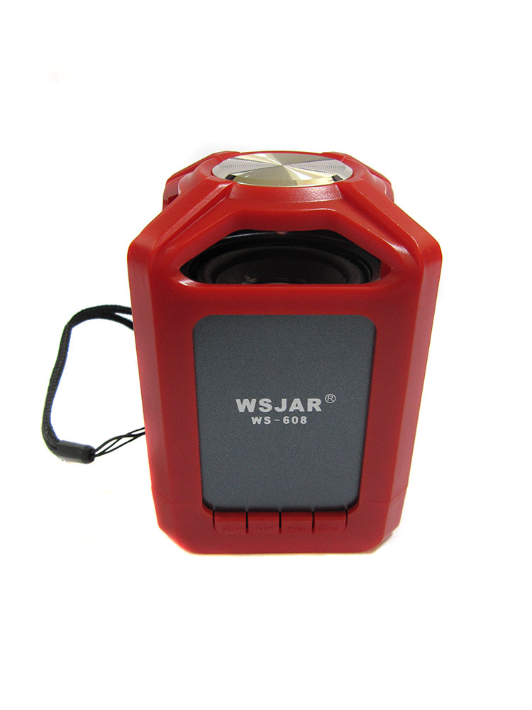 Портативна bluetooth колонка MP3 WSA-608 Red, фото 1