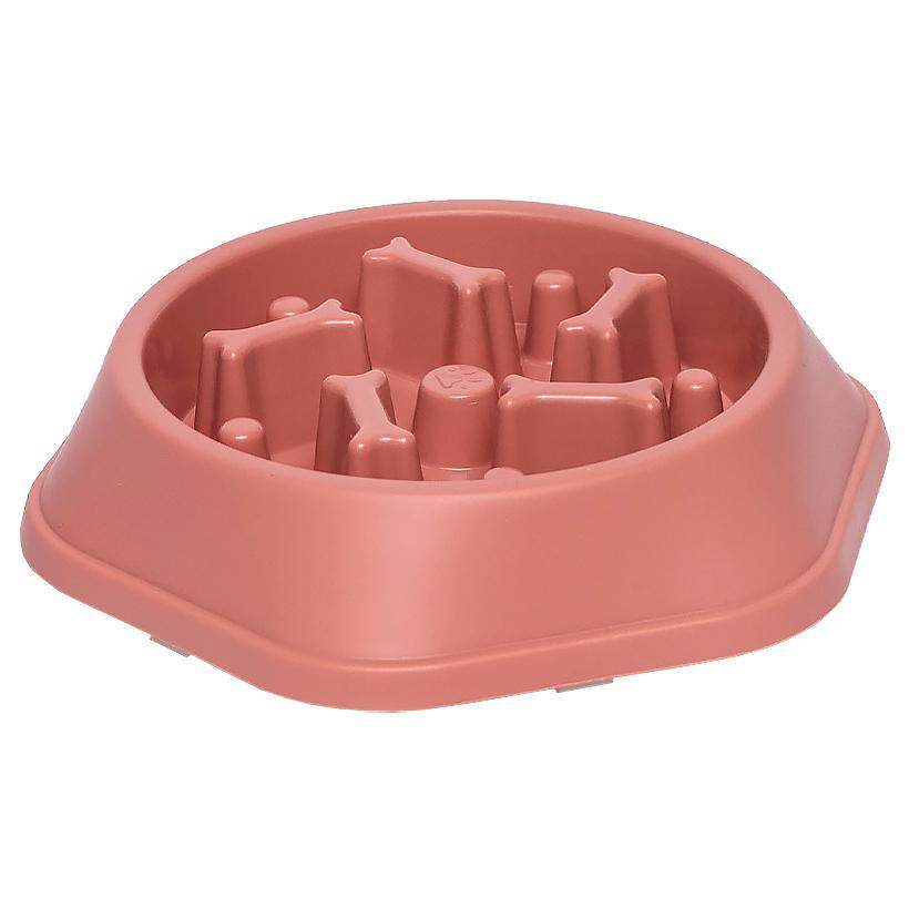 Миска для котів і собак повільного годування рельєфна, пластик, 24*5 см