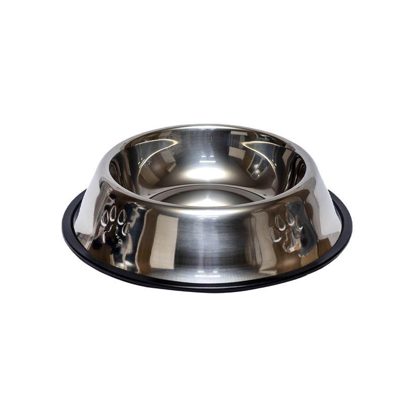 Миска металева для котів і собак 22*6 см