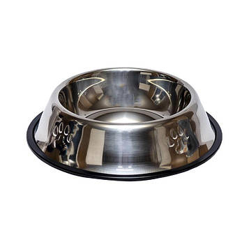 Миска металева для котів і собак 26*6 см