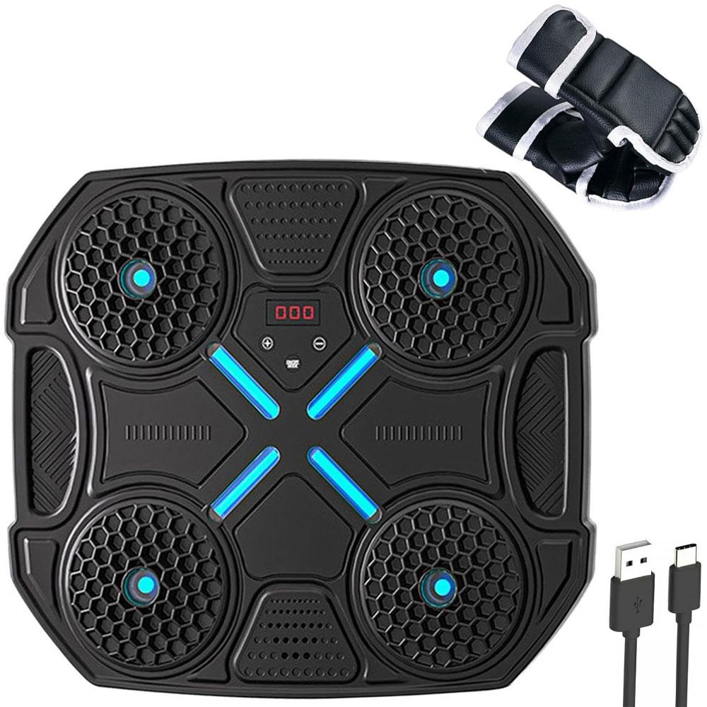 Настінний боксерський тренажер з Bluetooth + рукавички, 32х28х5,5см / Музичний тренажер мішень для боксу, фото 1