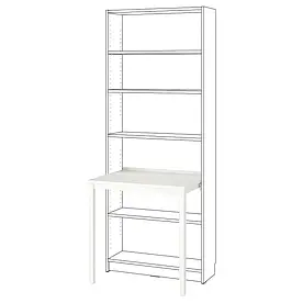 BILLY БІЛЛІ письмовий стіл, білий, 76x60 см