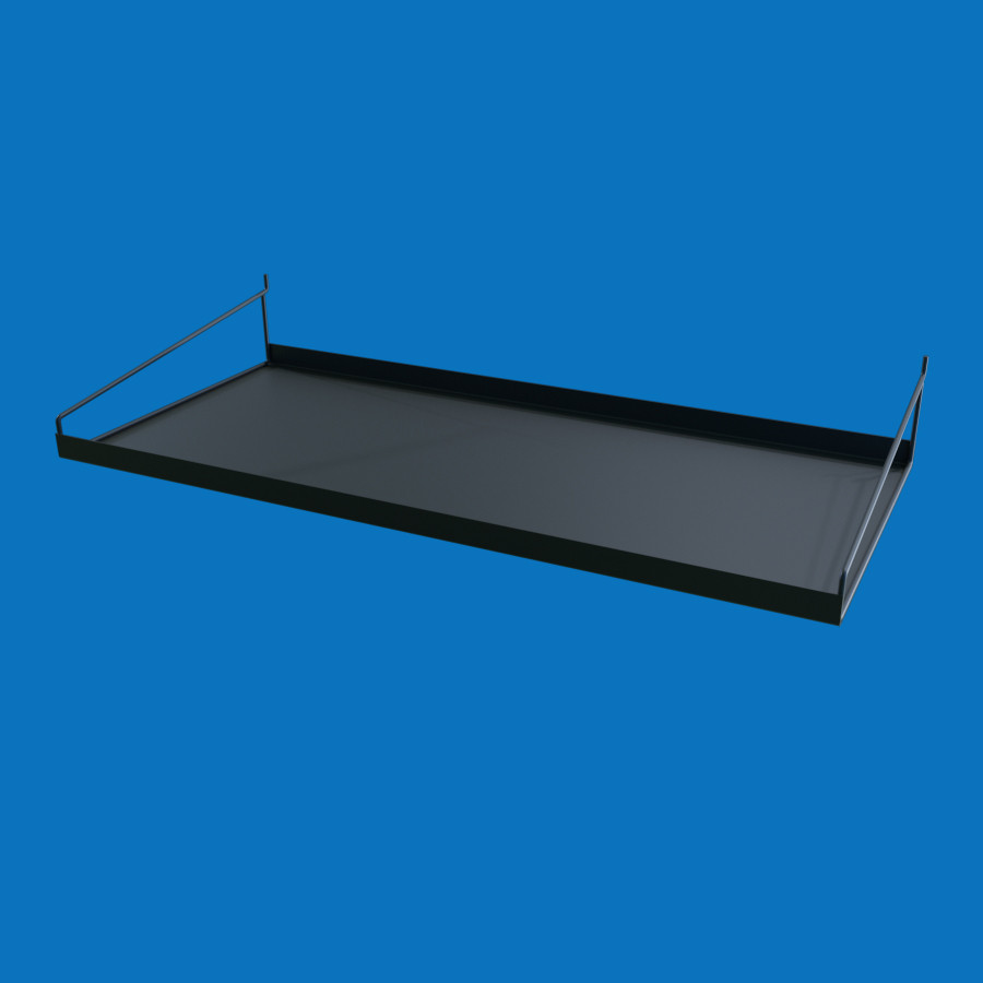 Полиця навісна на перфорацію 600х270, чорна