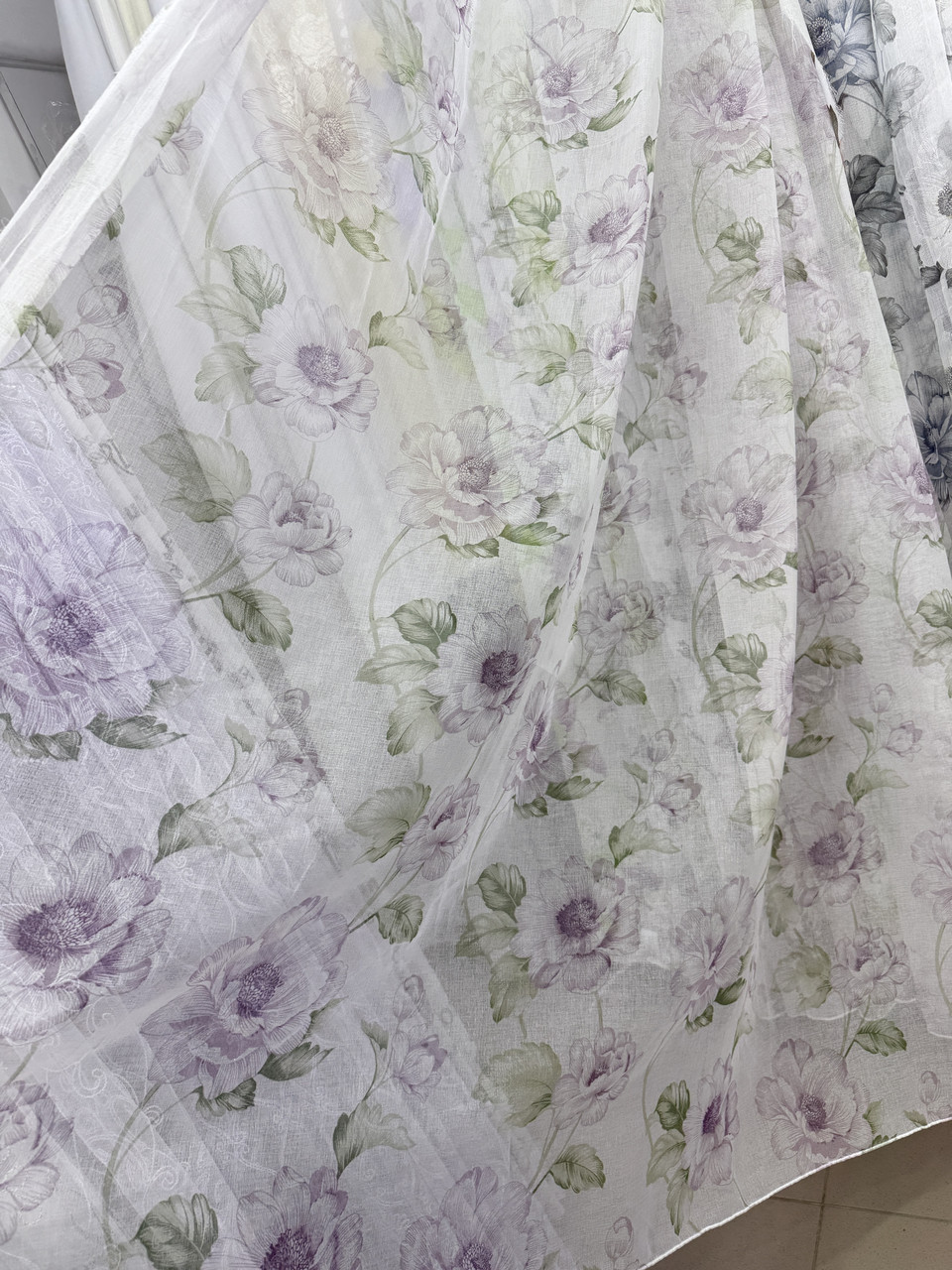 Тюль батист Піон №088 бузок