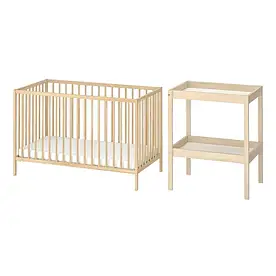 Набір дитячих меблів 2шт, бук, 60х120 см SNIGLAR