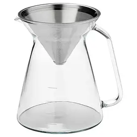 IKEA HOGMODIG (903.589.62) Кавоварки, прозоре скло, нержавіюча сталь