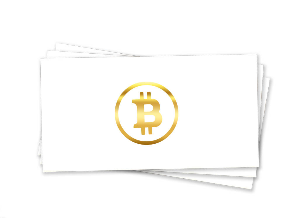 Конверт для грошей "Bitcoin"   (тиснення золотою фольгою)
