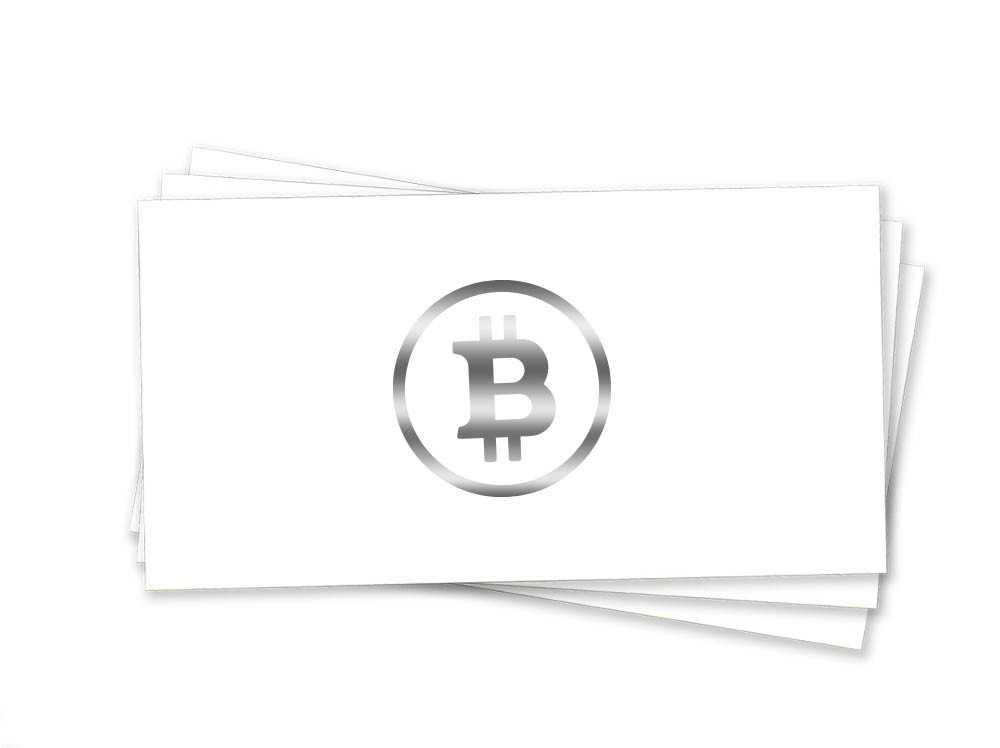 Конверт для грошей "Bitcoin"   (тиснення срібною фольгою)