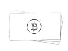 Конверт для грошей "Bitcoin"   (тиснення срібною фольгою)