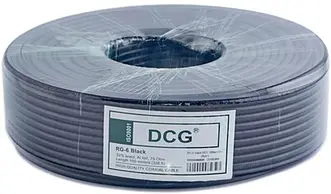 Коаксіальний кабель DCG RG-6 100 м Black