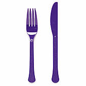 Набір виделки та ножі фіолетові 24 од