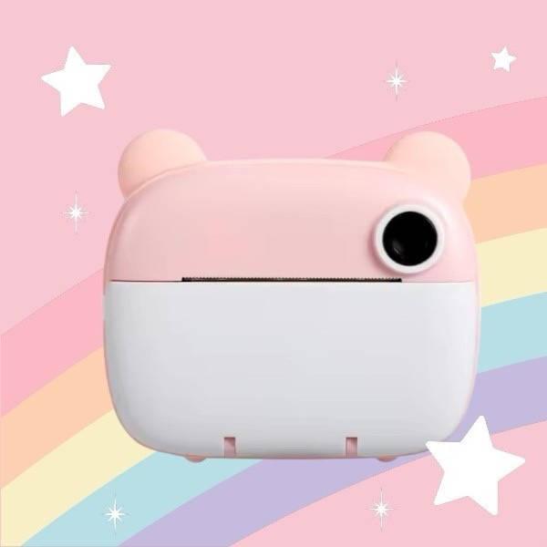 Дитячий фотопринтер з термодруком, чохлом та маркерами М3 Рожевий