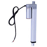 Лінійний привід Актуатор штоковий 100мм 1500Н 4мм/c HY01-12-A1-205-100, фото 2