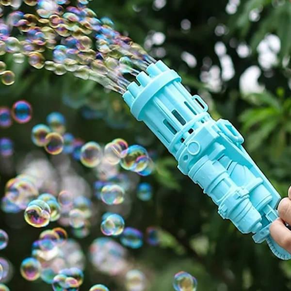 Іграшковий кулемет для створення мильних бульбашок Bubble Gun Blaste Блакитний