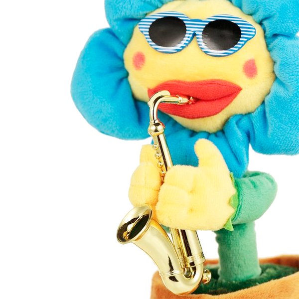 Танцююча квітка, що співає саксофоніст Dancing Sunflower Синій