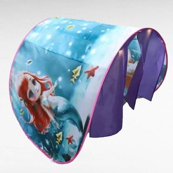 Намет тент дитячий для сну з підсвічуванням на пульті ДУ Shaoyundian Фіолетова