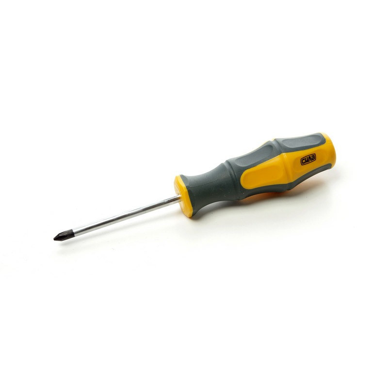 Викрутка хрестова обгумована рукоятка СrV PH1х75мм (Phillips) (двокомпонентна) СИЛА, фото 1
