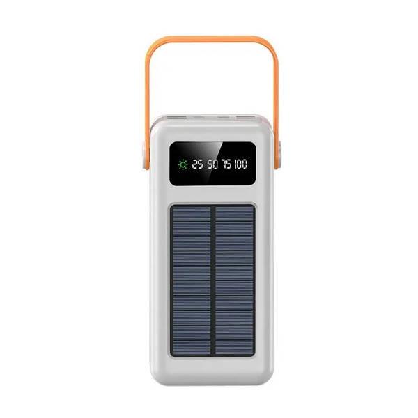 Power Bank із сонячною панеллю та проводами 80000 YM-637 CX Білий